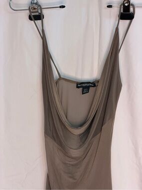 PrettyLittleThing Taupe Cowl Neck Slip